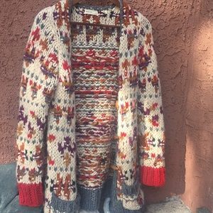 Anthropologie Multicolored Knit Sweater